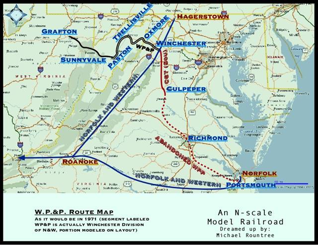 WP&P full route map